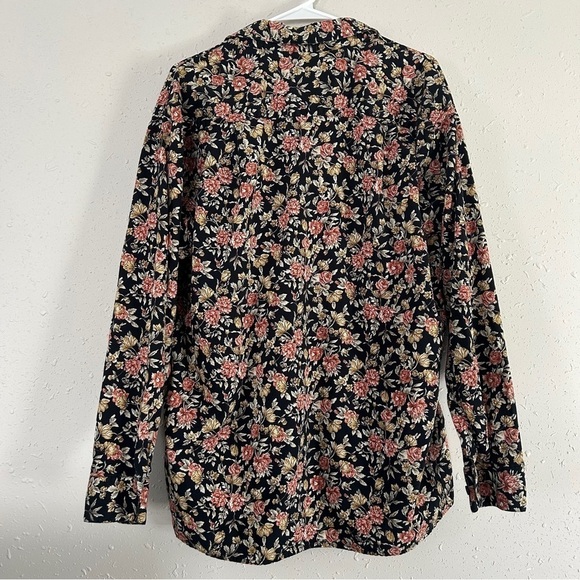 Pronto Uomo Made in Italy Long Sleeve Black Red Floral Button Down Casual XL - Picture 3 of 6